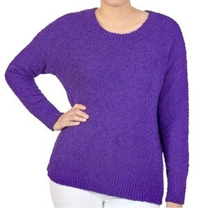 Seven Purple Chenille Sweater Size S NWT